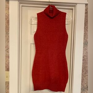 LE LIS sleeveless rust color turtleneck sweater Excellent Condition size XSmall